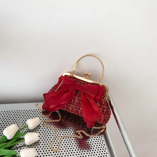 2026 New Fashion Sequin Chain Decoration Evening Bag For Women, Handbag, Shoulder Bag, Crossbody Bag, Solid Color, Chain Handle Bag