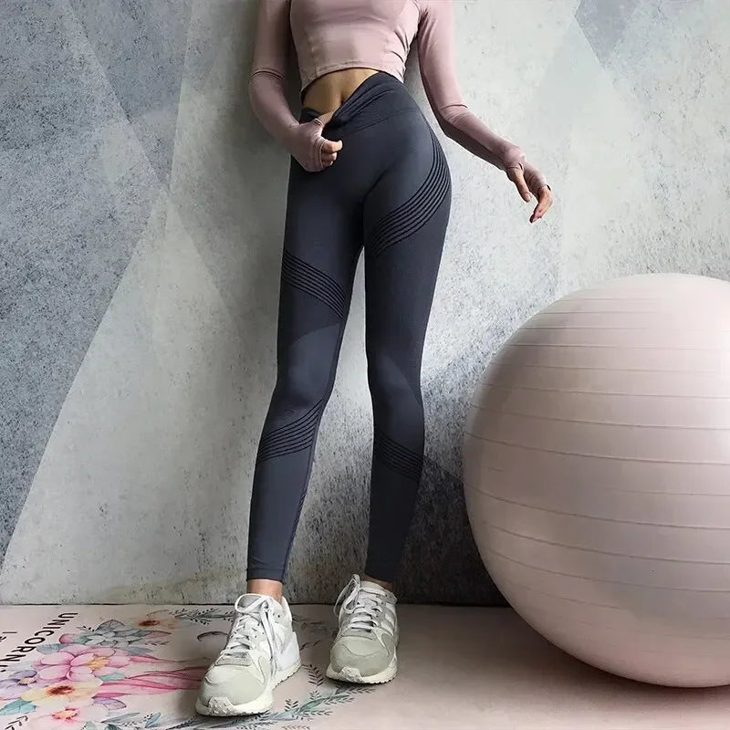 Women Yoga Pants Leggings High Waist Quick Dry Fitness Wear