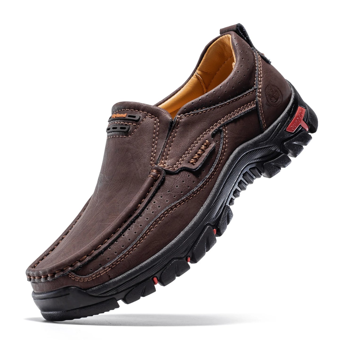 FLYLAND Original Men'S Loafers Handmade Shoes Business Casual Shoes Slip-On Ankle Boots Dress Boots