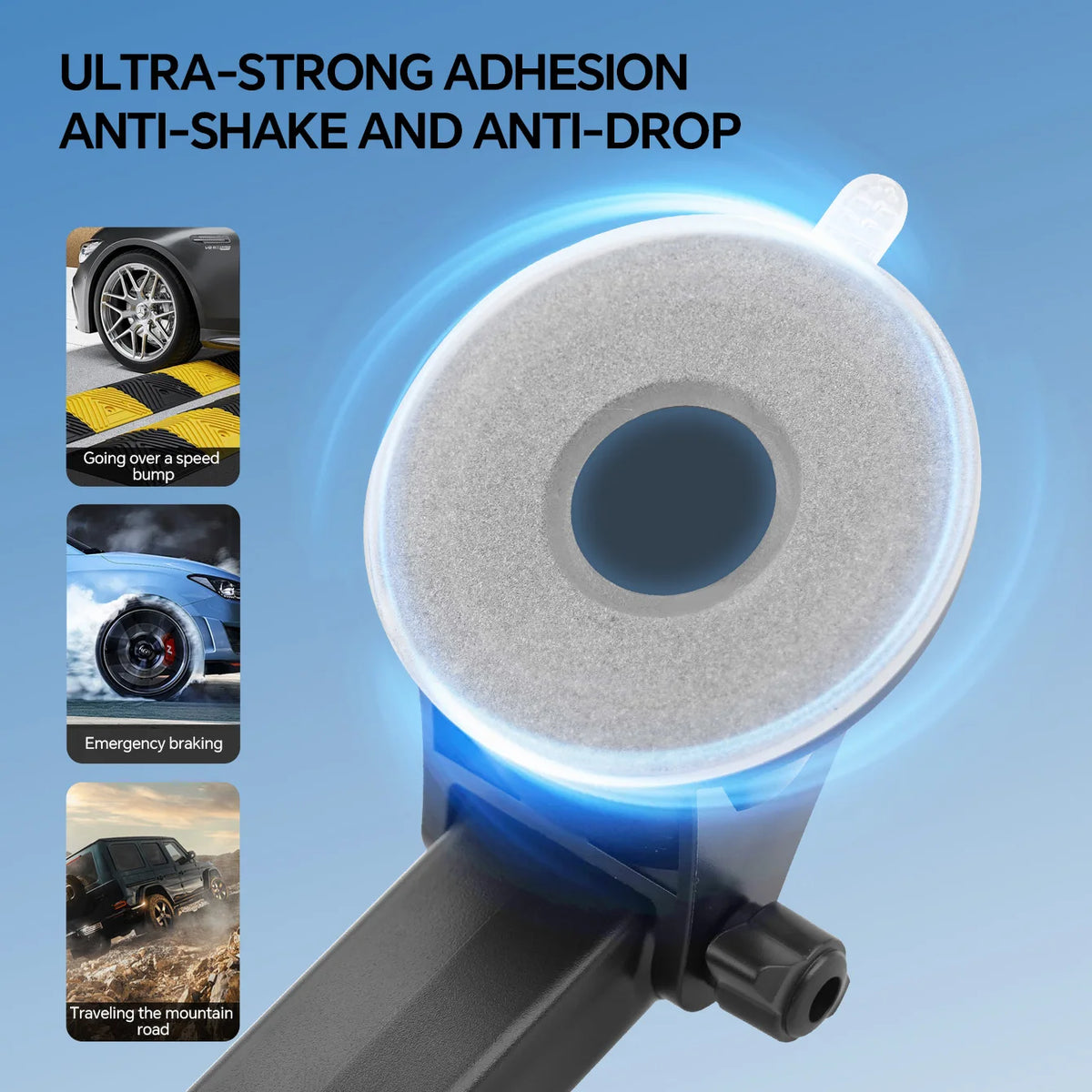 TINKSEN upgraded car phone holder, a universal car phone holder suitable for dashboard, compatible with iPhone, Samsung and all Android smartphones