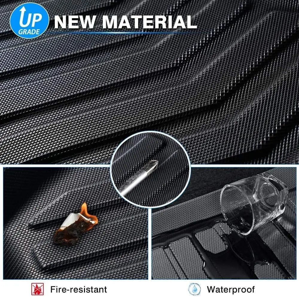 3PCS All Weather Rubber Car Floor Mats For Accord 8th Gen 2008-2013 3D Raised Edges Waterproof Non-Slip Heavy Duty Car Mats Flexible Floor Liners