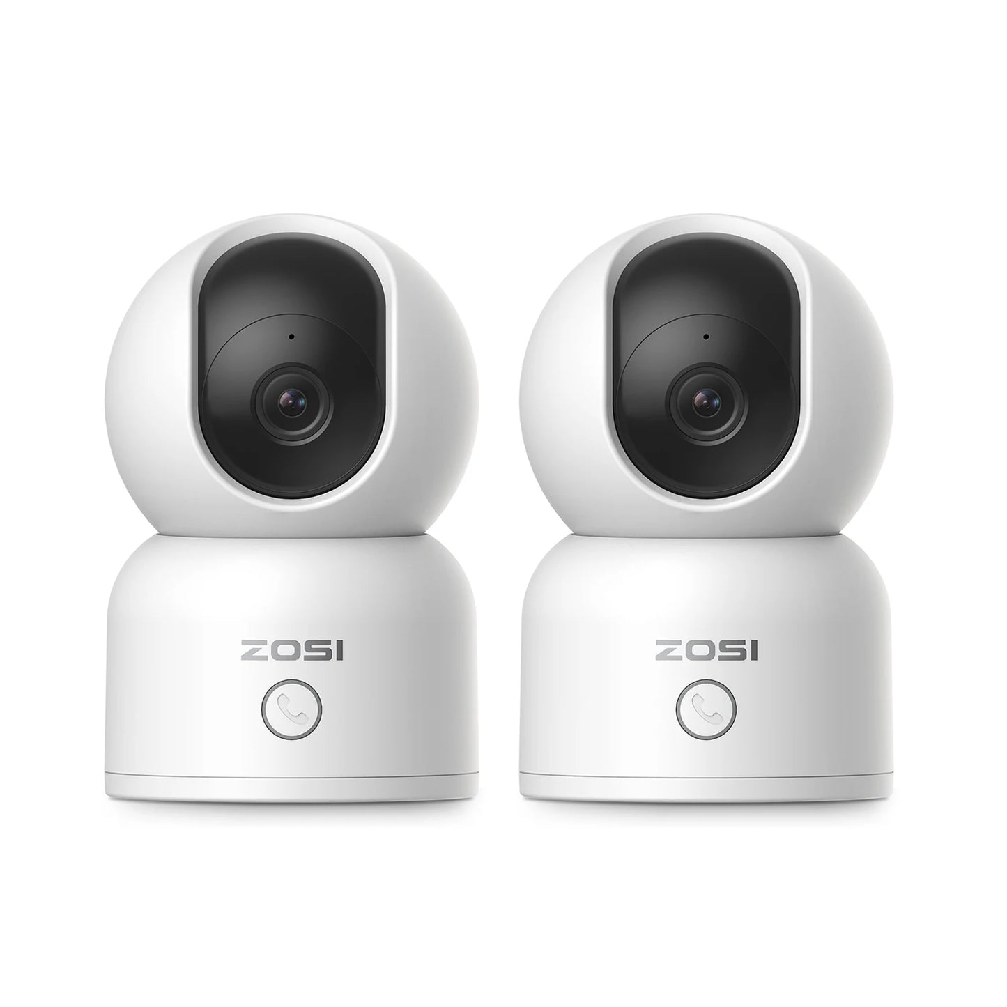 ZOSI 360° Smart Home Security Camera PTZ Auto Tracking Baby Monitor AI Panoramic HD Night Vision Indoor WiFi Surveillance Camera - Louie's Joint 