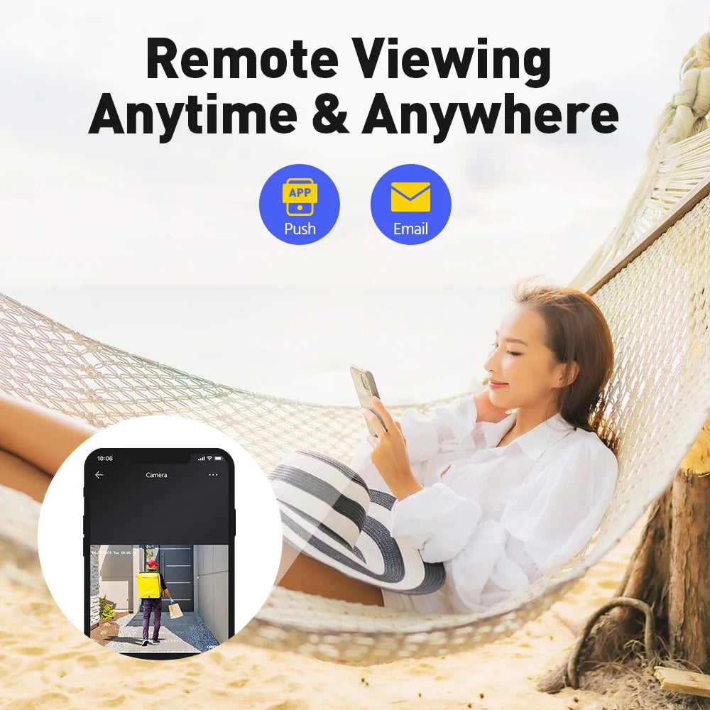ANNKE POE 8MP 4K IP Camera POE Outdoor Waterproof H.265 Security Surveillance CCTV Camera Motion Detection Camera Two Way Audio - Louie's Joint 