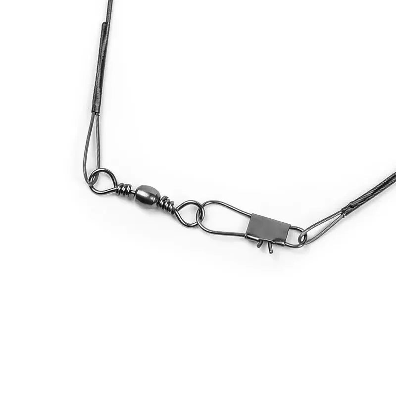 JSFUN 20Pc Anti Bite Steel Wire Leader With Swivel