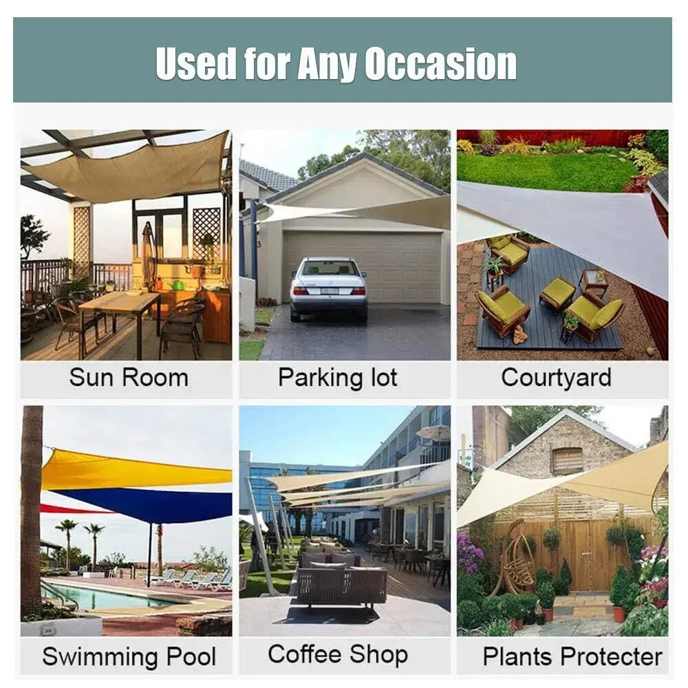 Waterproof Shade Sail Outdoor Canopy For Patio Garden Sun Shelter