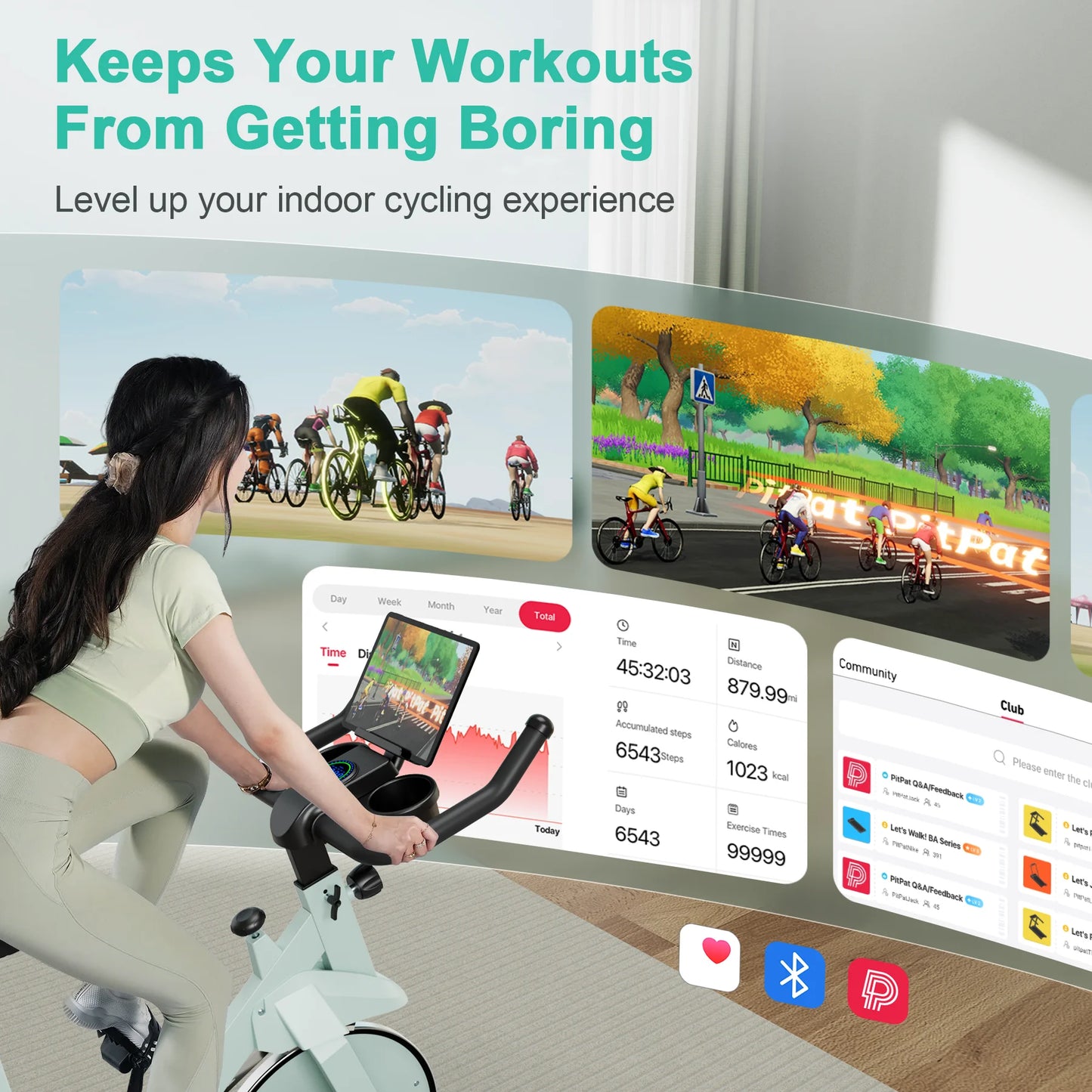 Superun 32 Level Magnetic Resistance Low Noise Exercise Bike