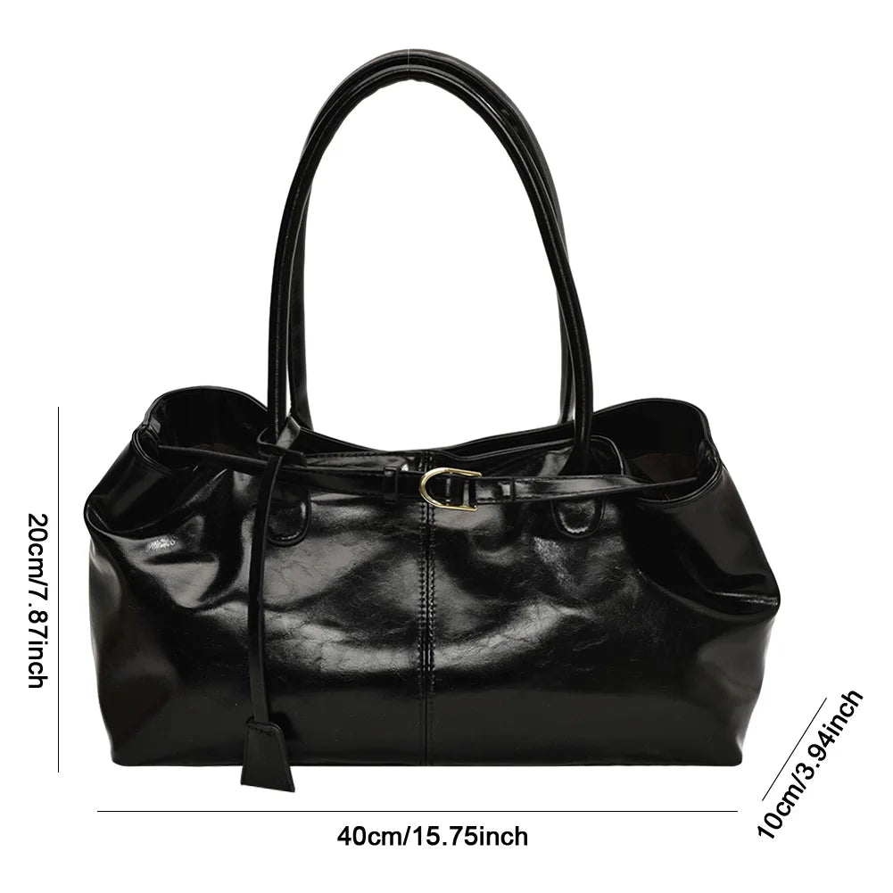 APWIKOGER PU Leather Hobo Handbag Slouchy Top Handle Satchel Bag