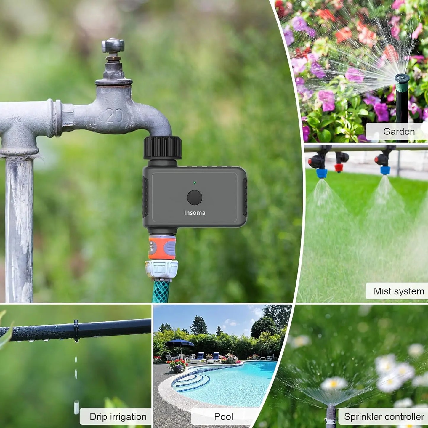 Insoma WiFi Automatic Garden Water Timer With Alexa