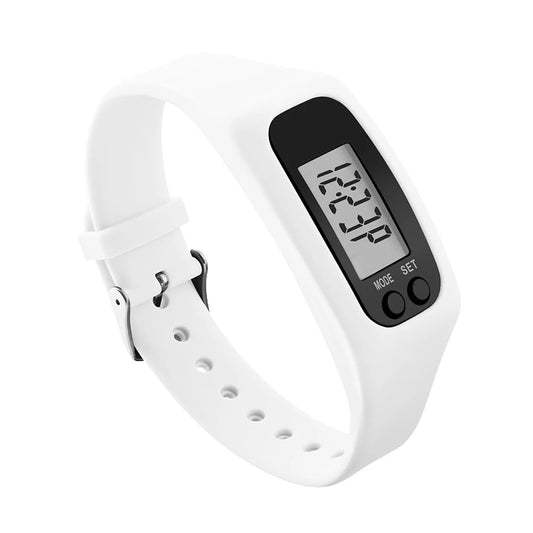 LED Pedometer Bracelet 12 and 24 Hour Time Display