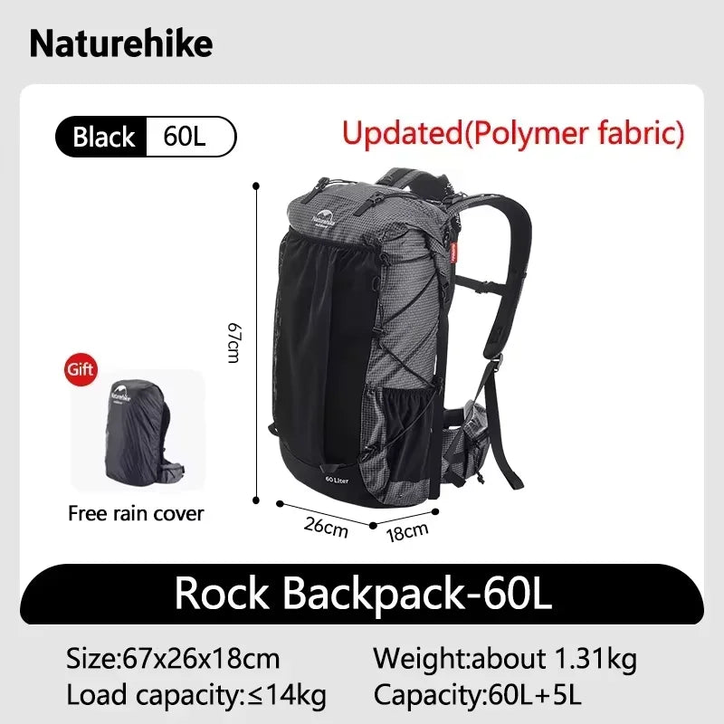 Naturehike Rock Outdoor Backpack With Rain Cover For Hiking - Louie's Joint 