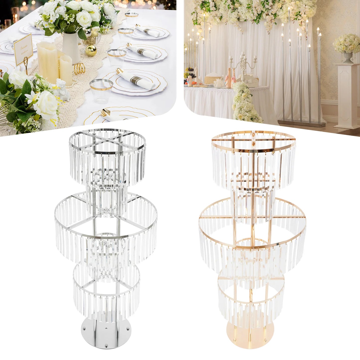 Five-Tier Wedding Centerpiece Stand Acrylic Flower Vase