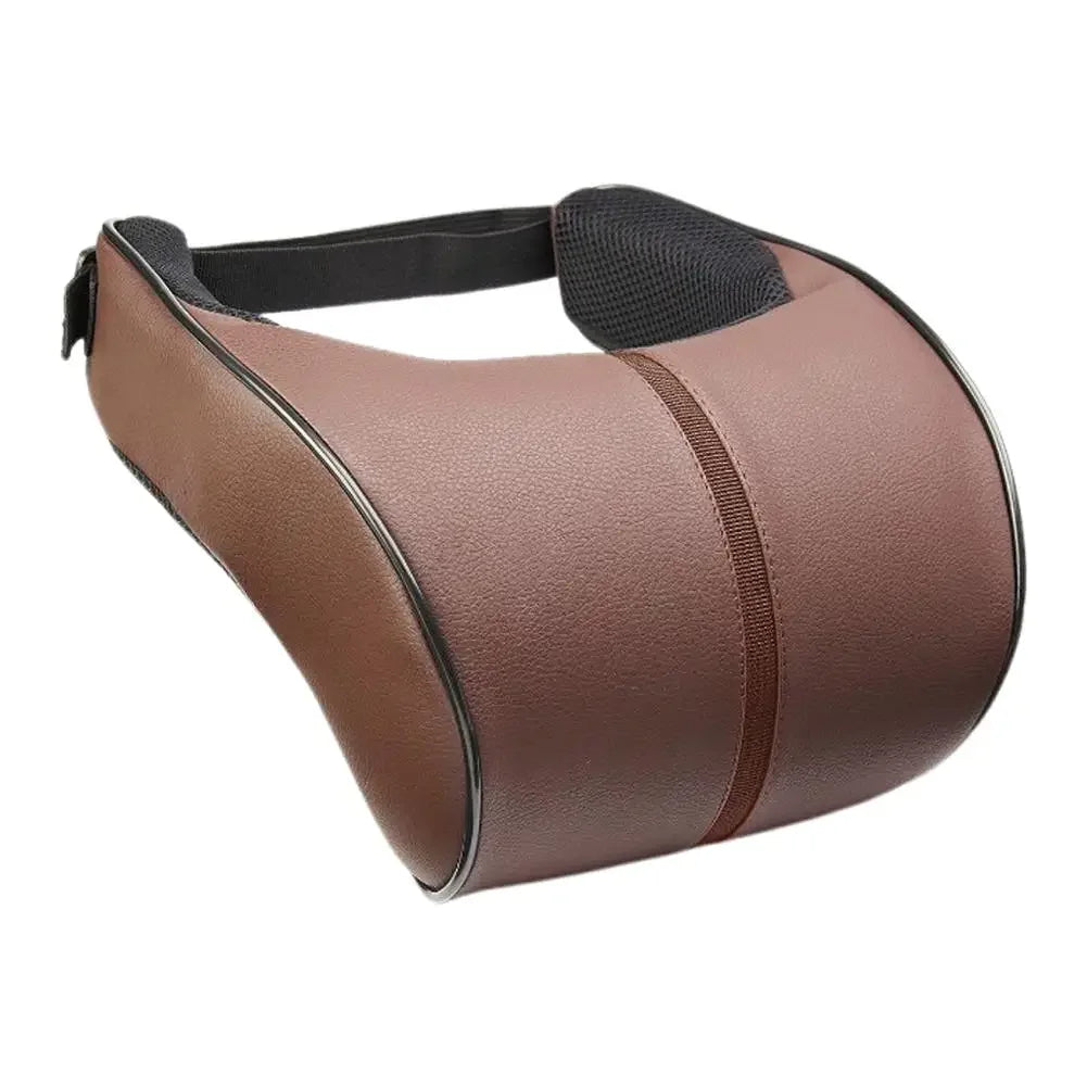 Adjustable Breathable Car Headrest Memory Cotton Car Cushion Leather Neck Pillow Car Waist Pad Automotive Decorative Products - Louie's Joint 