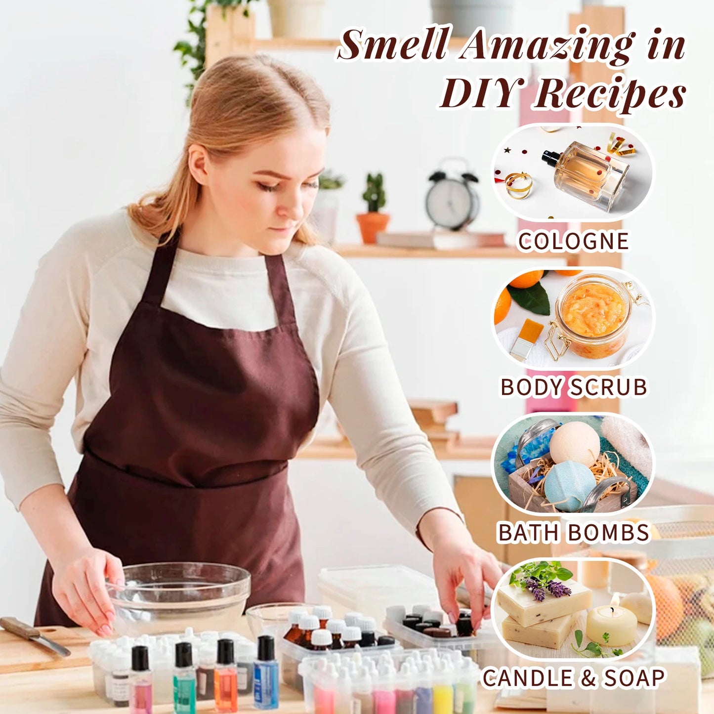 HIQILI Fragrance Oils Set-Nature Theme | TOP 6 Gift Set Use For Aromatherapy,Diffuser,Humidifier,Candles | Car,Home,Hotel,Trave - Louie's Joint 