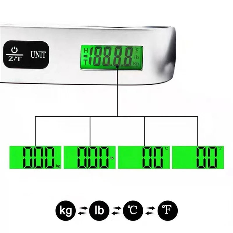 DIDA BEAR Portable Digital Luggage Scale With LCD Display 110Lb 50Kg