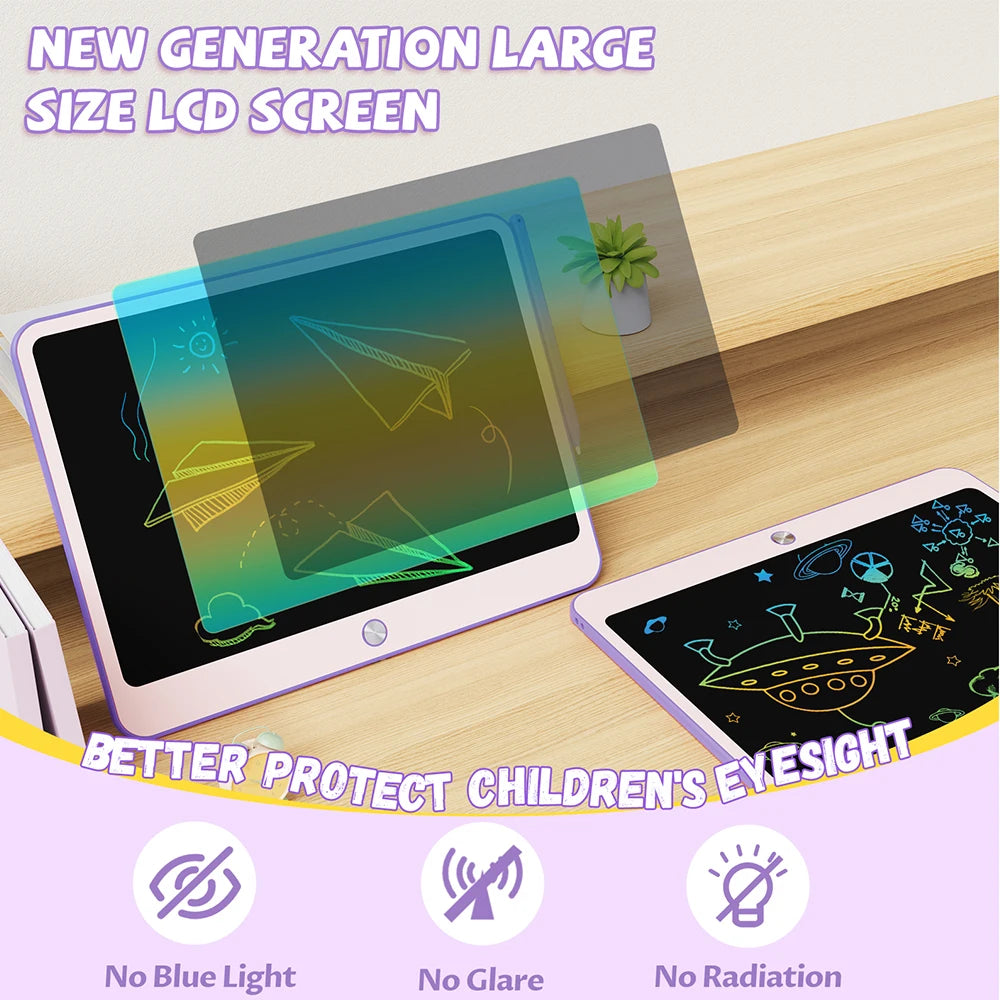 LCD Writing Tablet Doodle Board Erasable For Kids Learning