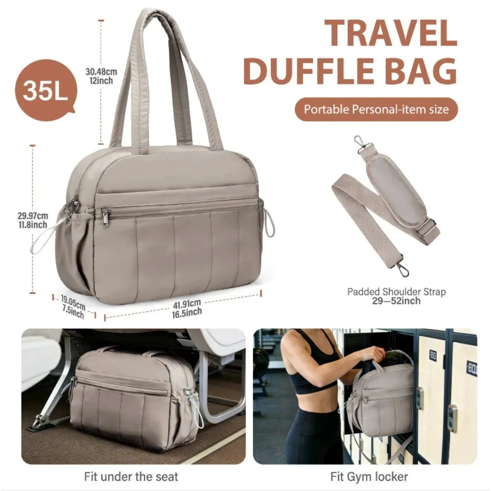 Women Travel Duffel Bag With Wet Pocket Lightweight Weekender