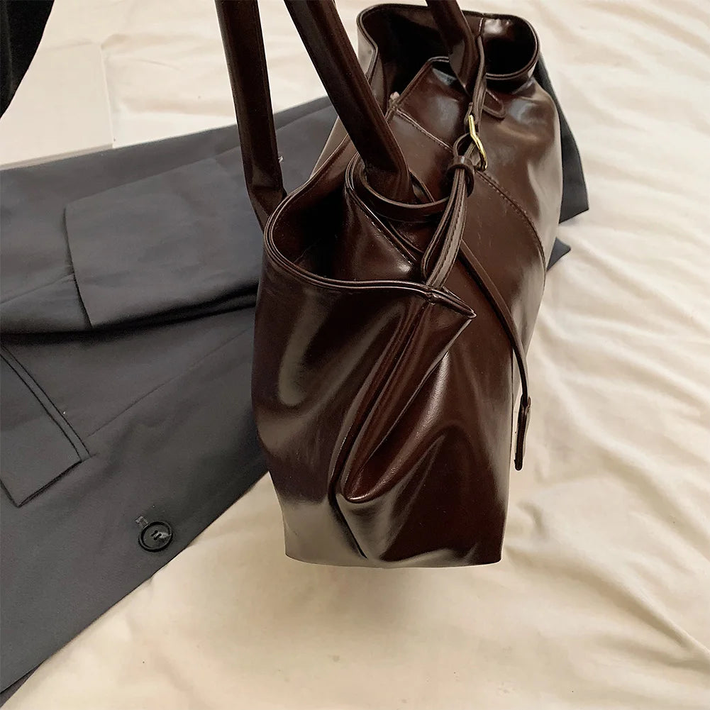 APWIKOGER PU Leather Hobo Handbag Slouchy Top Handle Satchel Bag