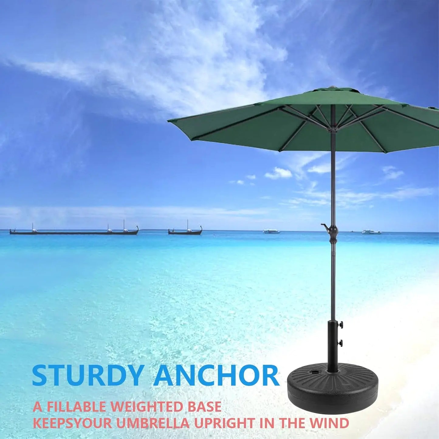 Weighted Base For Patio Umbrella Sand Or Water Fillable