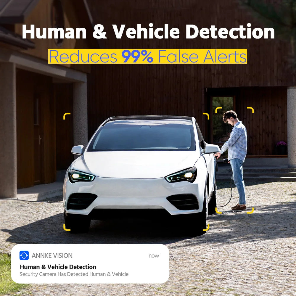 ANNKE 4K Smart Dual Light Network Camera IP67 IK08 Built-in Mic 8MP POE IP Cameras Motion detection H.265+ Smart Home 4mm - Louie's Joint 