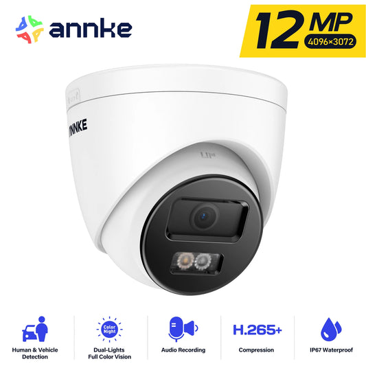 ANNKE 12MP Outdoor PoE Security Camera With Dual Light IR