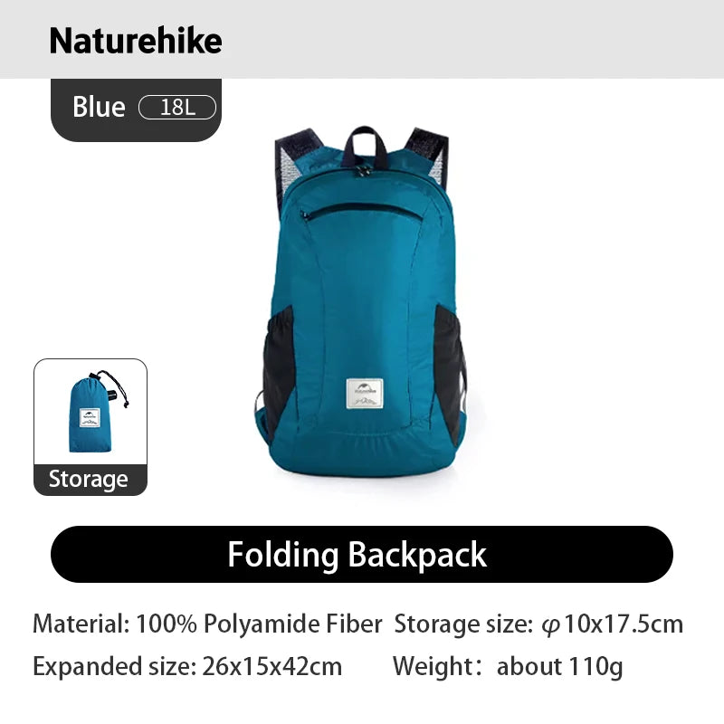 Naturehike Outdoor Backpack Lightweight 18L for Travel Trekking Running Mountaineering Backpack Durable Hiking Daypack