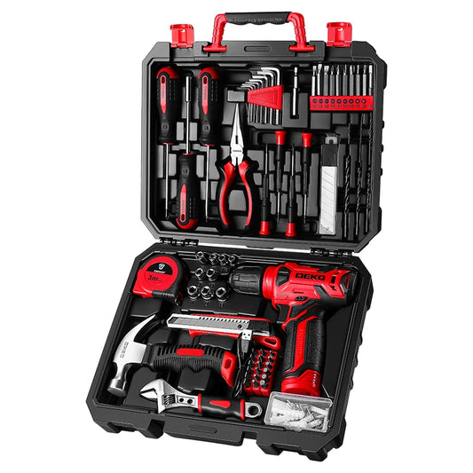 DEKO 8V Cordless Drill Tool Set for Home DIY Projects