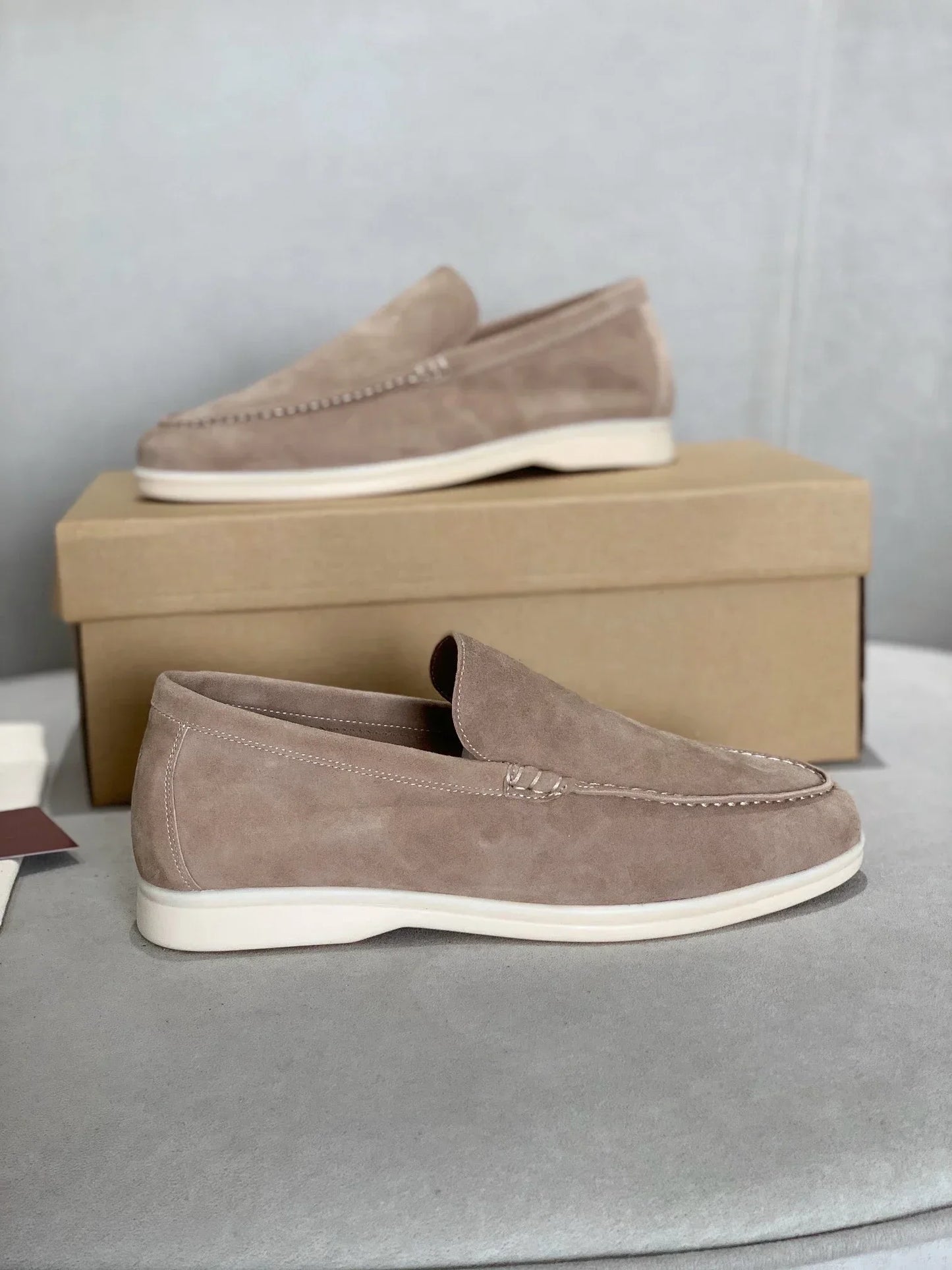 Suede Leather Women Loafers Casual Soft Sole Flats