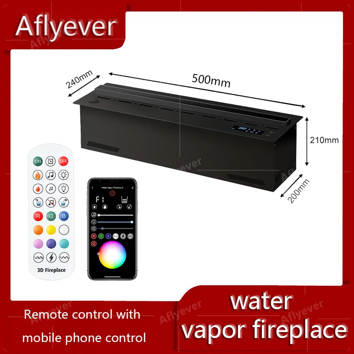 AFLYEVER Intelligent Water Replenishment 3D Atomizing Fireplace