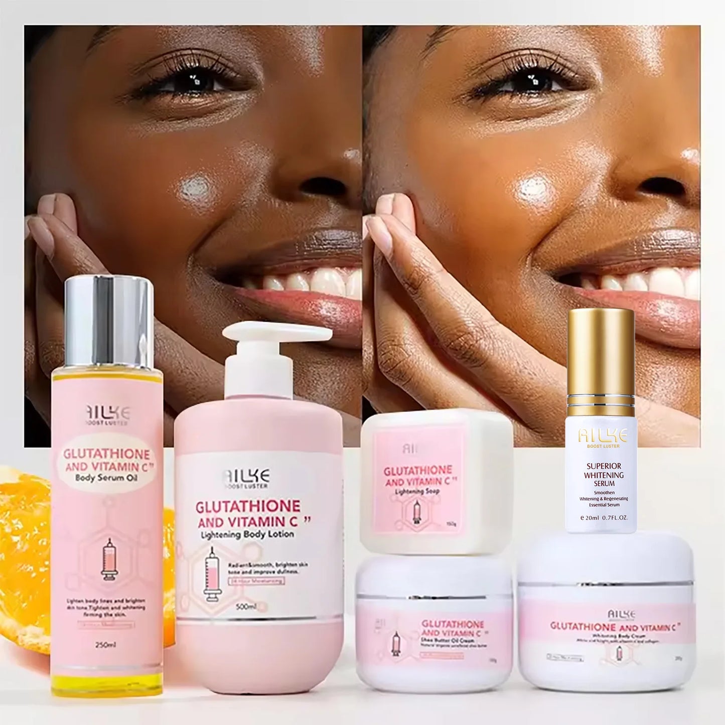 AILKE Whitening Facial Lotion With Vitamin C And Glutathione