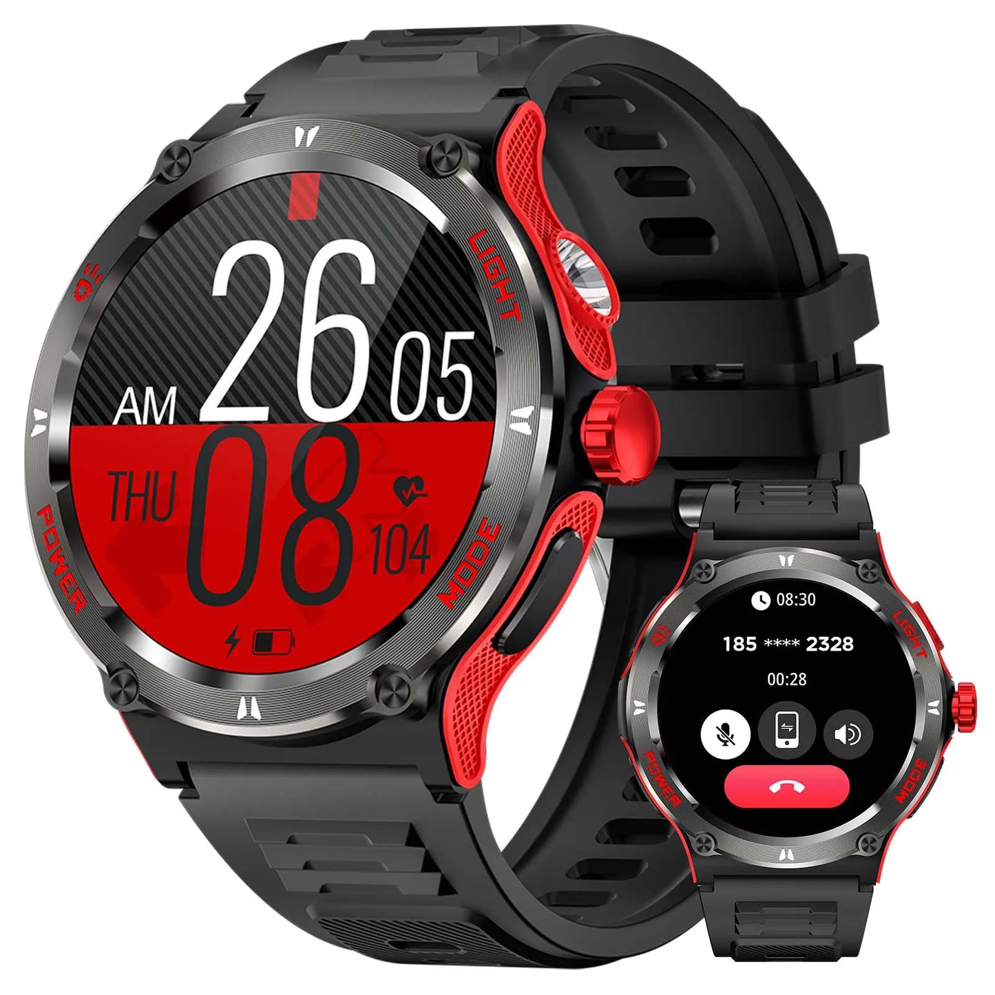 EIGIIS Smart Watch KT76 3ATM Waterproof Compass Heart Rate Bluetooth