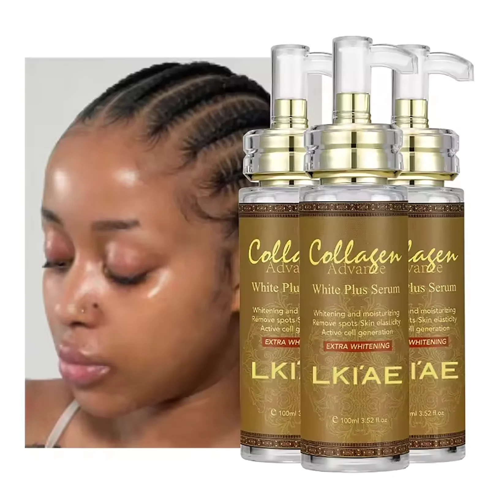 AILKE Skin Whitening Face Serum, Reduce Spots, Moisturizing, Even Skin Tone, With Organic Collagen, Skin Lightening Body Serum - Louie's Joint 