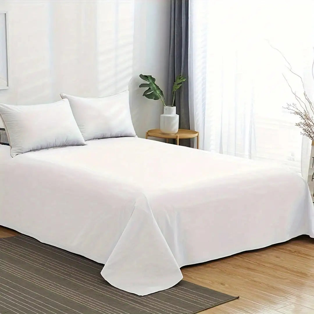 Hotel Quality Flat Bed Sheets Brushed Microfiber Ultra Soft Breathable