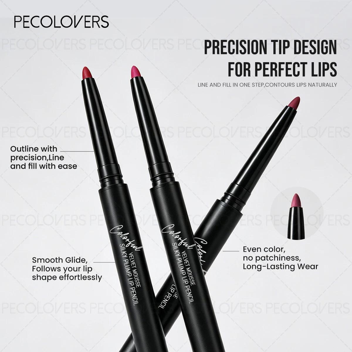 2PCS/Set Lip Liner and High Gloss Lip Glaze Set, Waterproof and Moisturizing Formula, Combined Use, Easy To Achieve Natural and Perfect Lip Makeup, Makeup Lovers, Trendy Girls