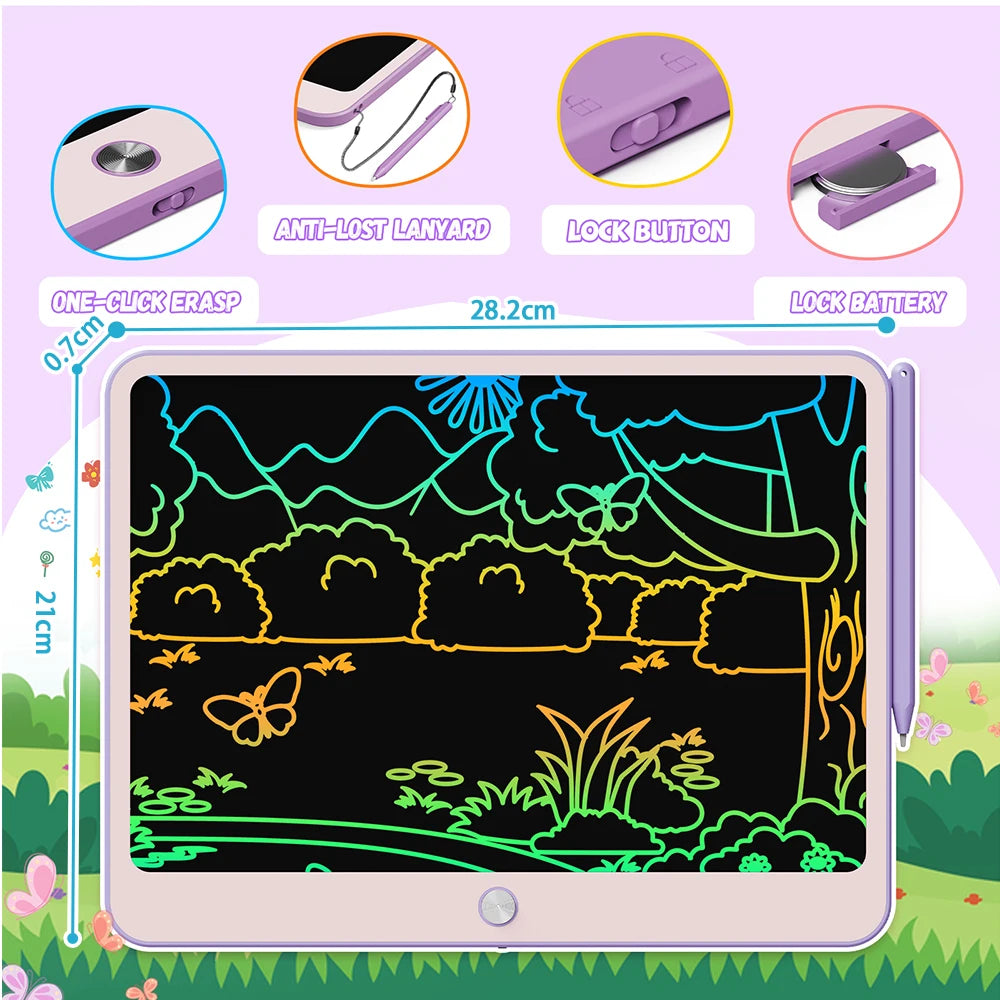 LCD Writing Tablet Doodle Board Erasable For Kids Learning