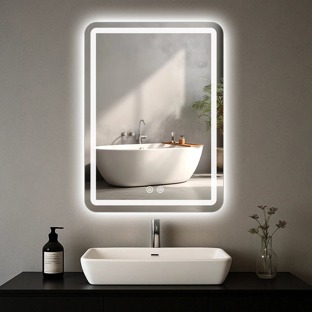 Mygiivovo LED Backlit Fogless Bathroom Vanity Mirror
