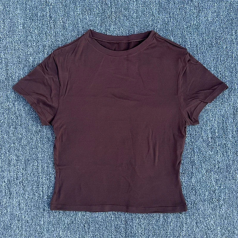 SDFHSFH Womens Quick Dry Yoga Tee Short Sleeve Active Fit