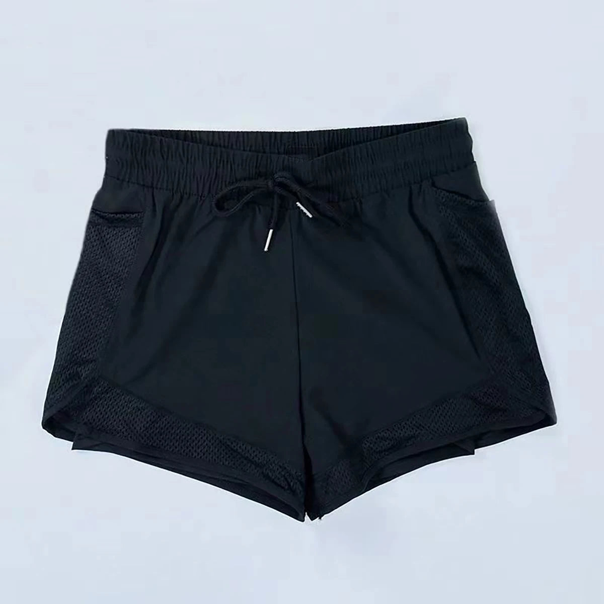 2 In 1 Running Athletic Shorts High Waisted Mesh Liner