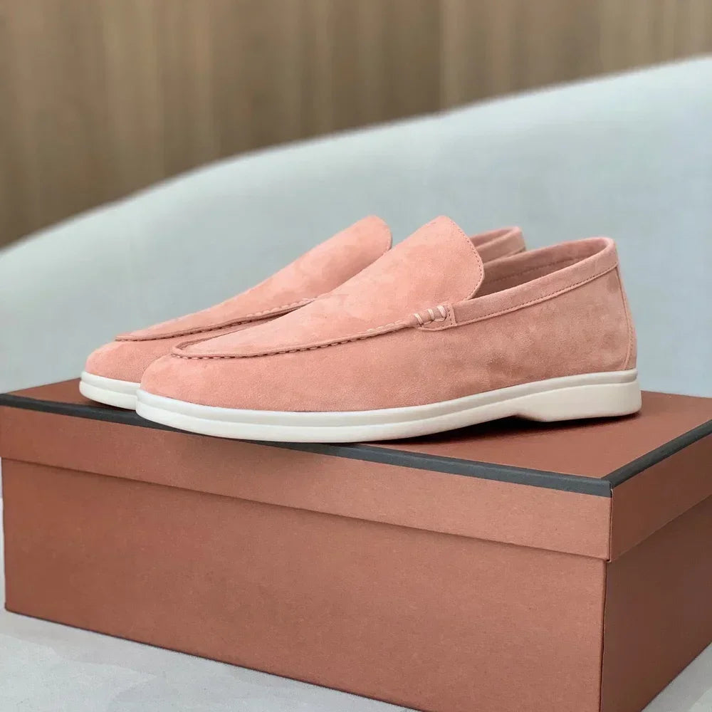 Suede Leather Women Loafers Casual Soft Sole Flats