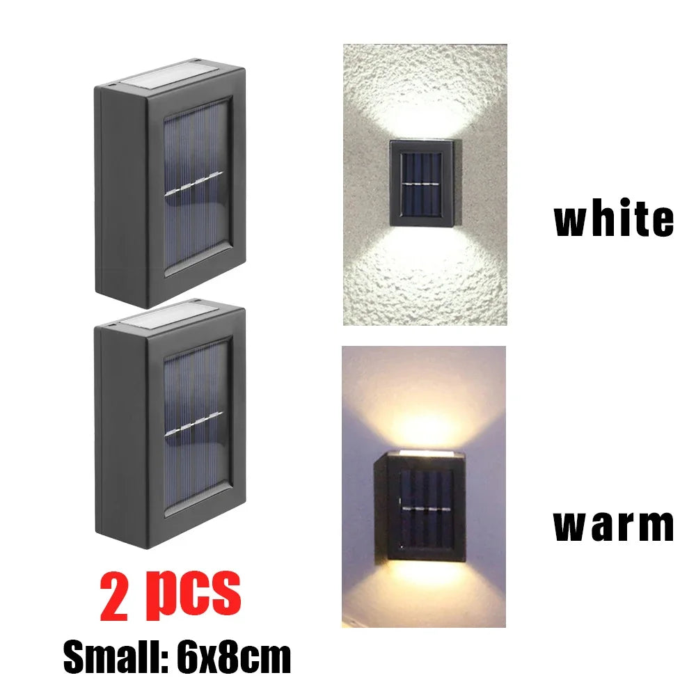 AlliLit Wall Solar LED Lights Waterproof For Outdoor Use