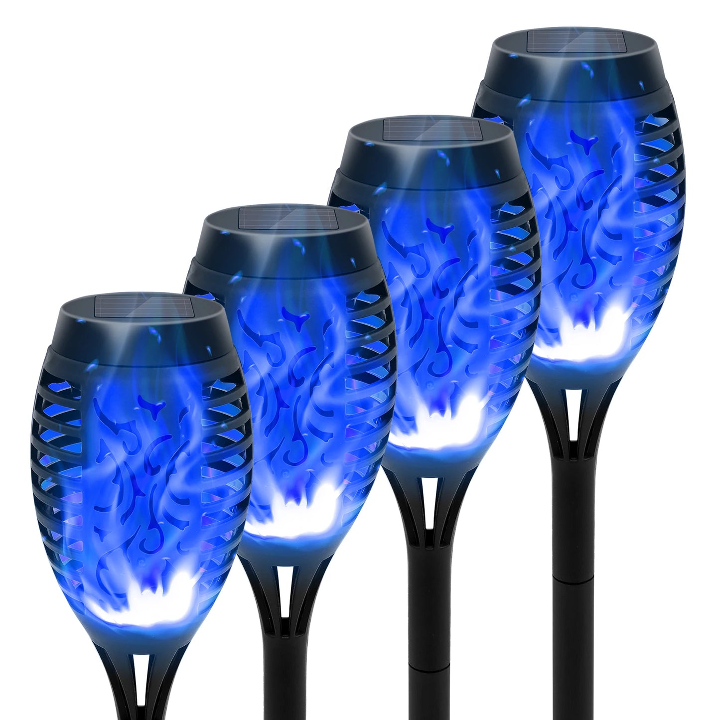 Solar Flame Torch Lights LED Flickering Outdoor Decoration
