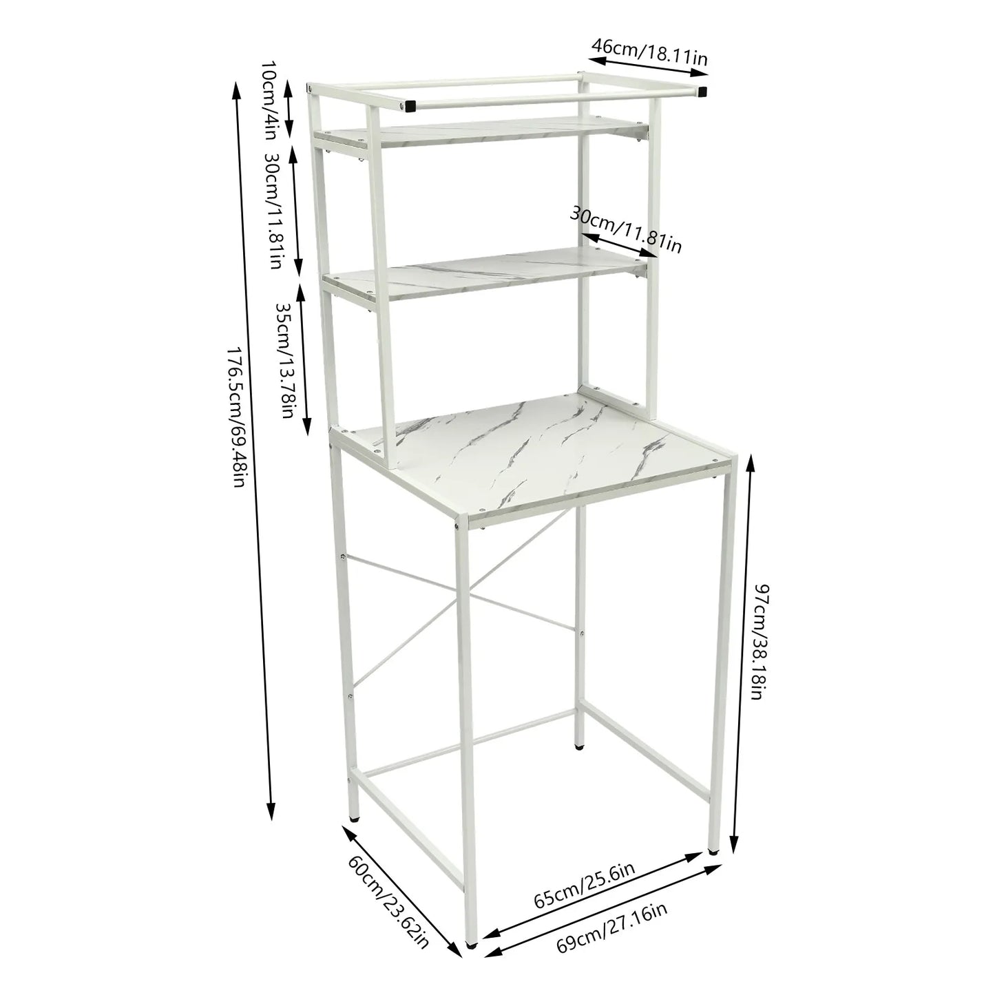 Over The Washer and Dryer Storage Shelf 3-Tier  Bathroom Storage and Organizer Rack for Hanging Towels and Drying Clothes - Louie's Joint 