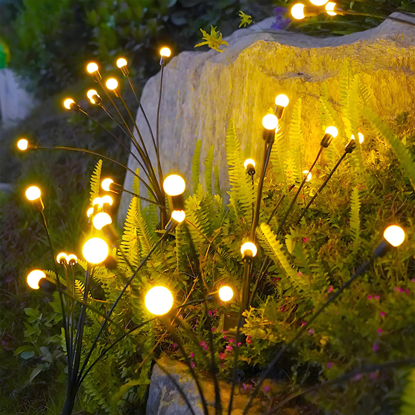 Solar Firefly Led Outdoor Garden Lights Waterproof Pathway Decor