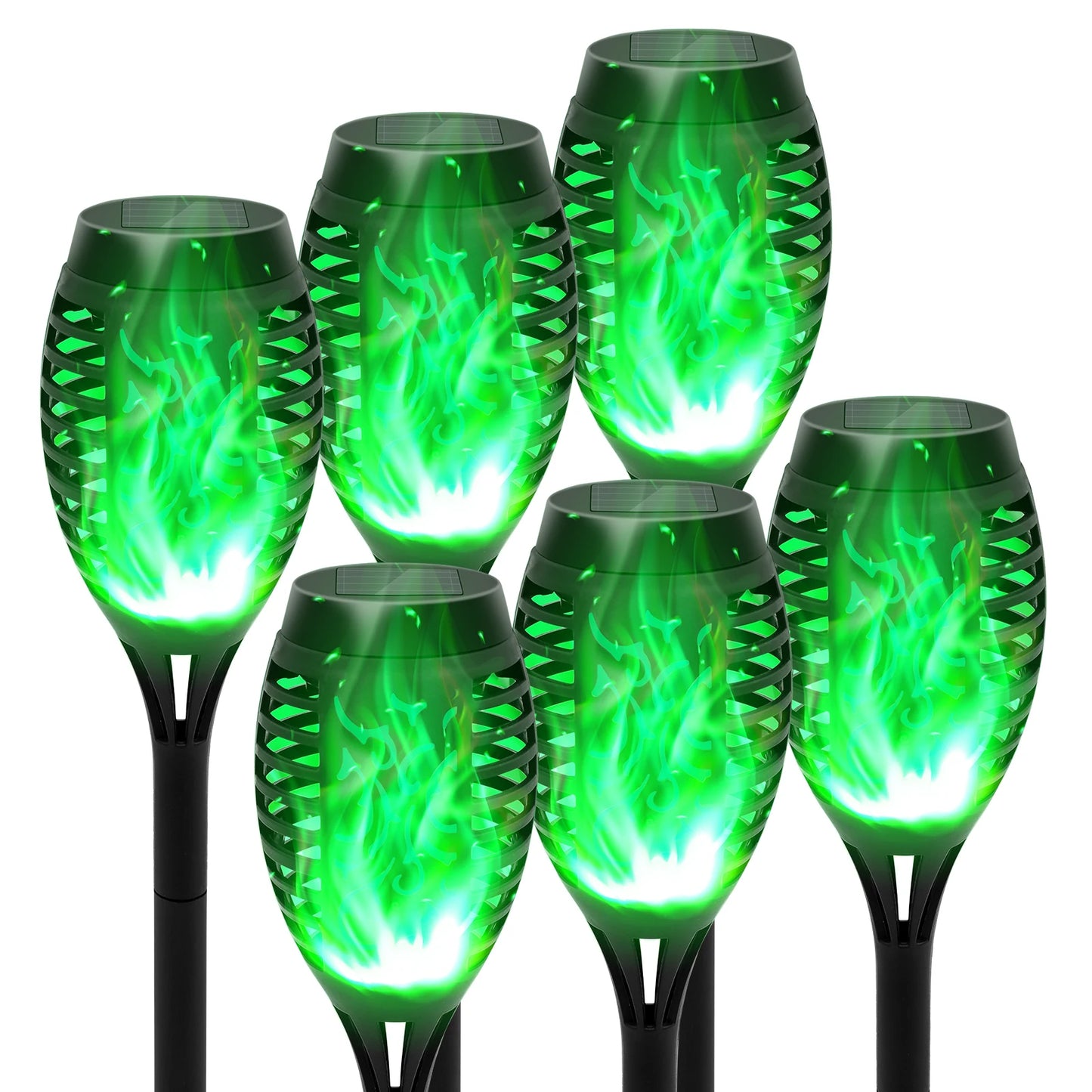 Solar Flame Torch Lights LED Flickering Outdoor Decoration