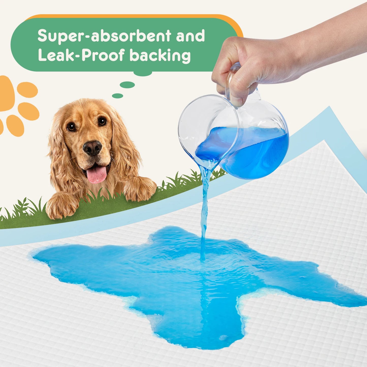 JHK 150 Count 22" x 22" Super Absorbency Disposable Underpads Leakproof Quick Drying Disposable Pads for Dogs Puppy Cat Pee Pads - Louie's Joint 