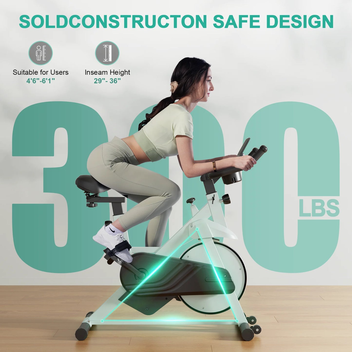 Superun 32 Level Magnetic Resistance Low Noise Exercise Bike