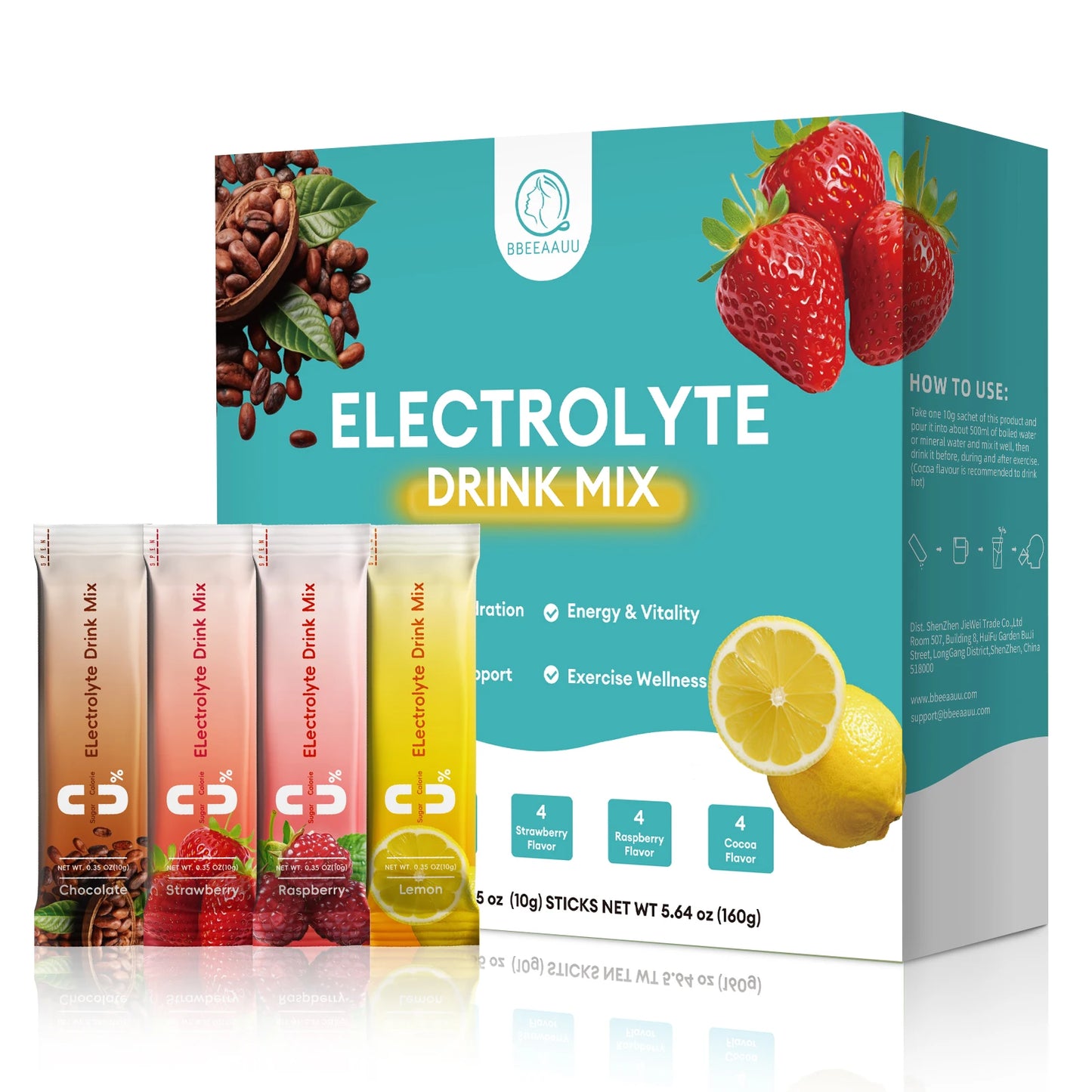 Electrolyte Powder Sugar Free & 0 Calories Mixture Electrolyte Drinks Quickly Hydrate Provide Endurance & Energy Support Non GMO - Louie's Joint 