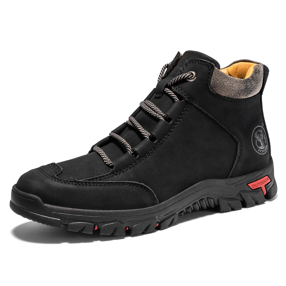 FLYLAND Men's Vintage Chukka Boots Top Layer Cowhide Leather Casual Work Office Shoes Fashion Classical Design