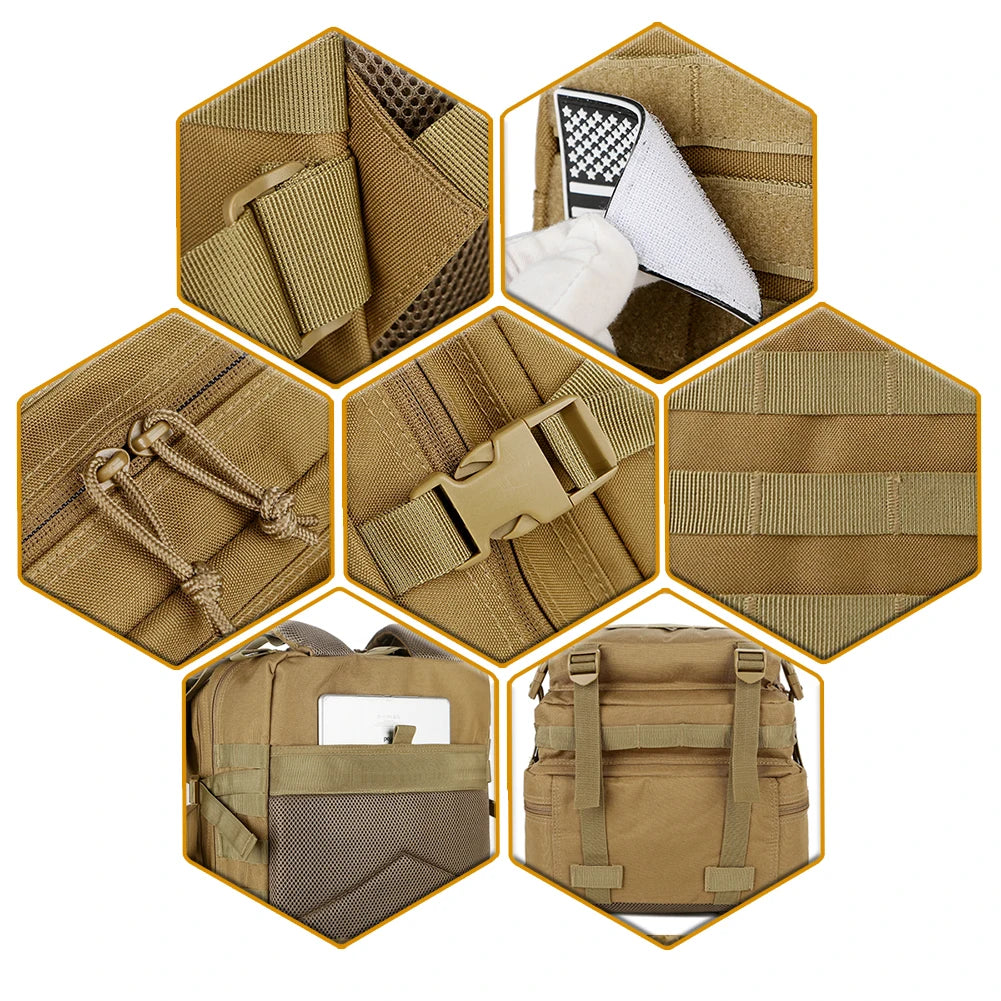 ReFire Gear Tactical Backpack MOLLE Pack Trekking Camping