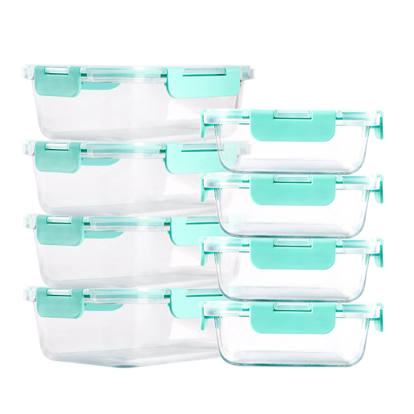 Borosilicate Glass Food Storage Containers Set BPA Free Leakproof