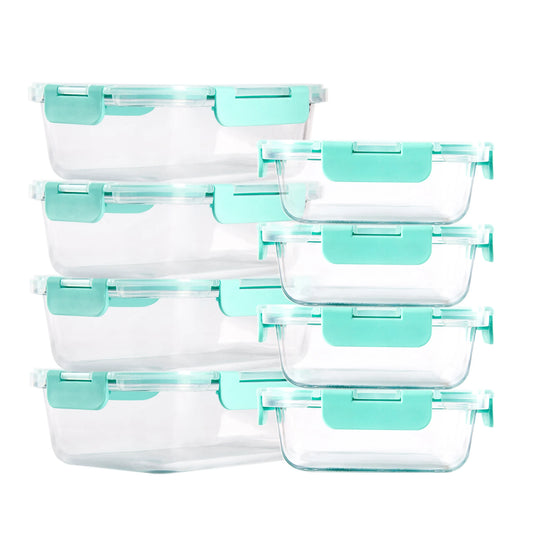 Borosilicate Glass Food Storage Containers Set BPA Free Leakproof